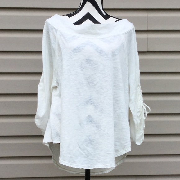 NWT Free People Ivory Bohemia Off The Shoulder Top - Picture 5 of 7